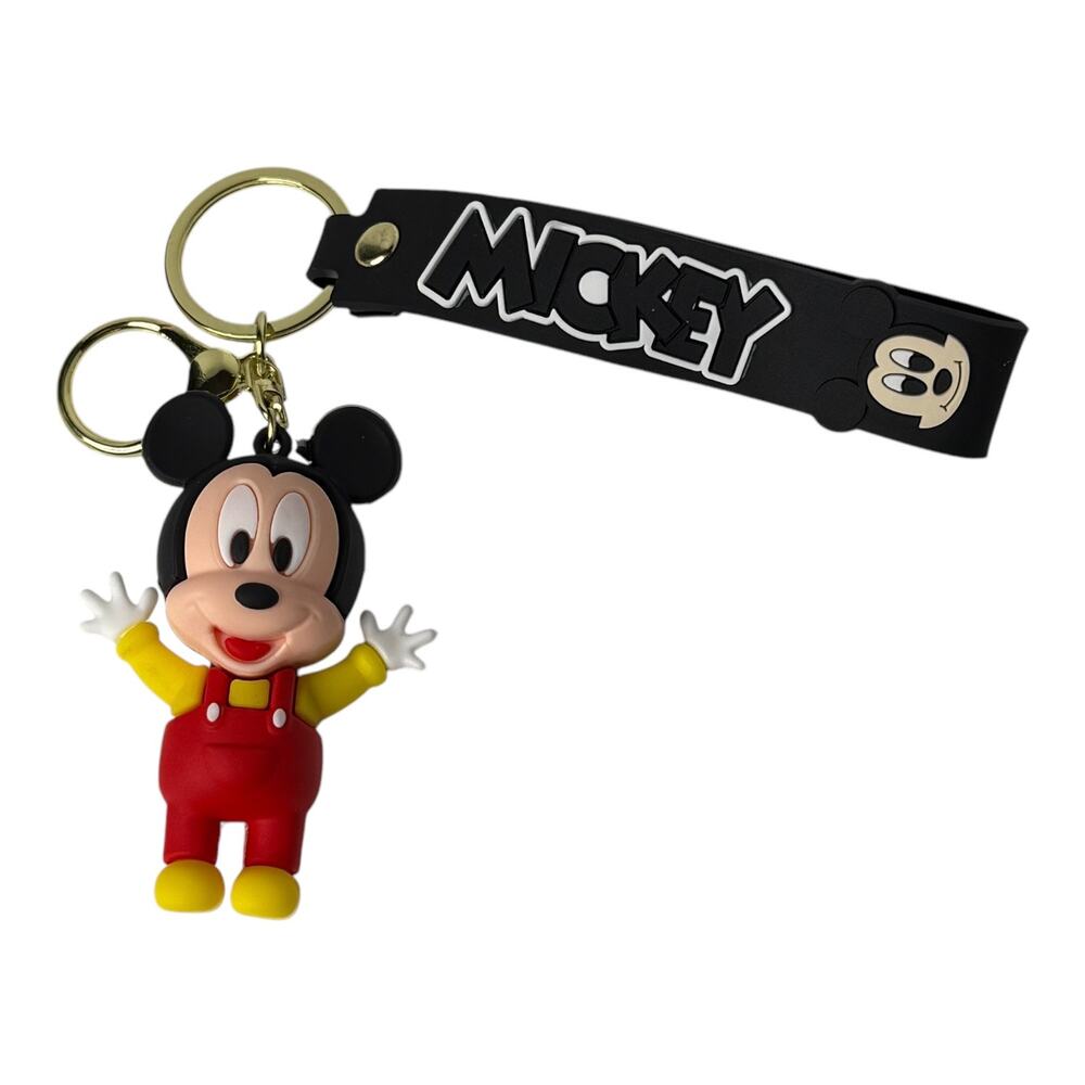 Disney Mickey Mouse Wristband Keychain Key Clip Purse Fob Backpack Car Decor New